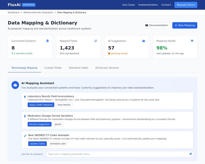 Data Mapping Dictionary